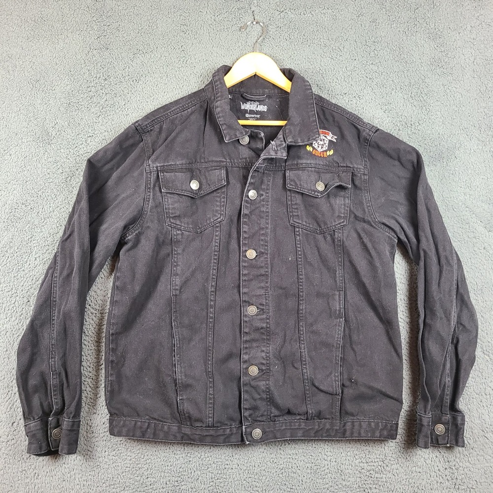 Tiny Tina's Wonderlands Gearbox Denim Jacket Black XXL All Hail To The Queen D20